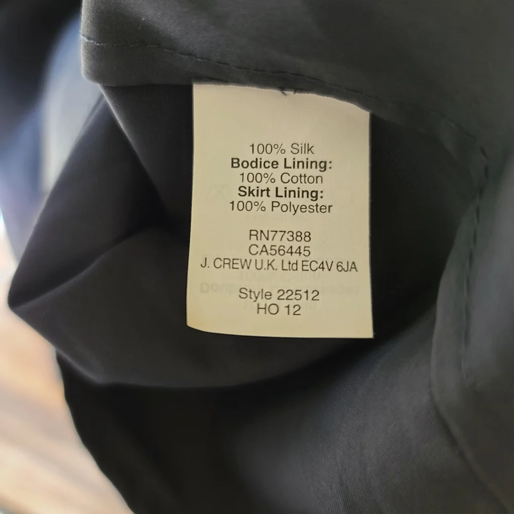 J. Crew Navy Silk Chiffon Strapless Dress Cocktail Special Occasion Bridesmaid 4